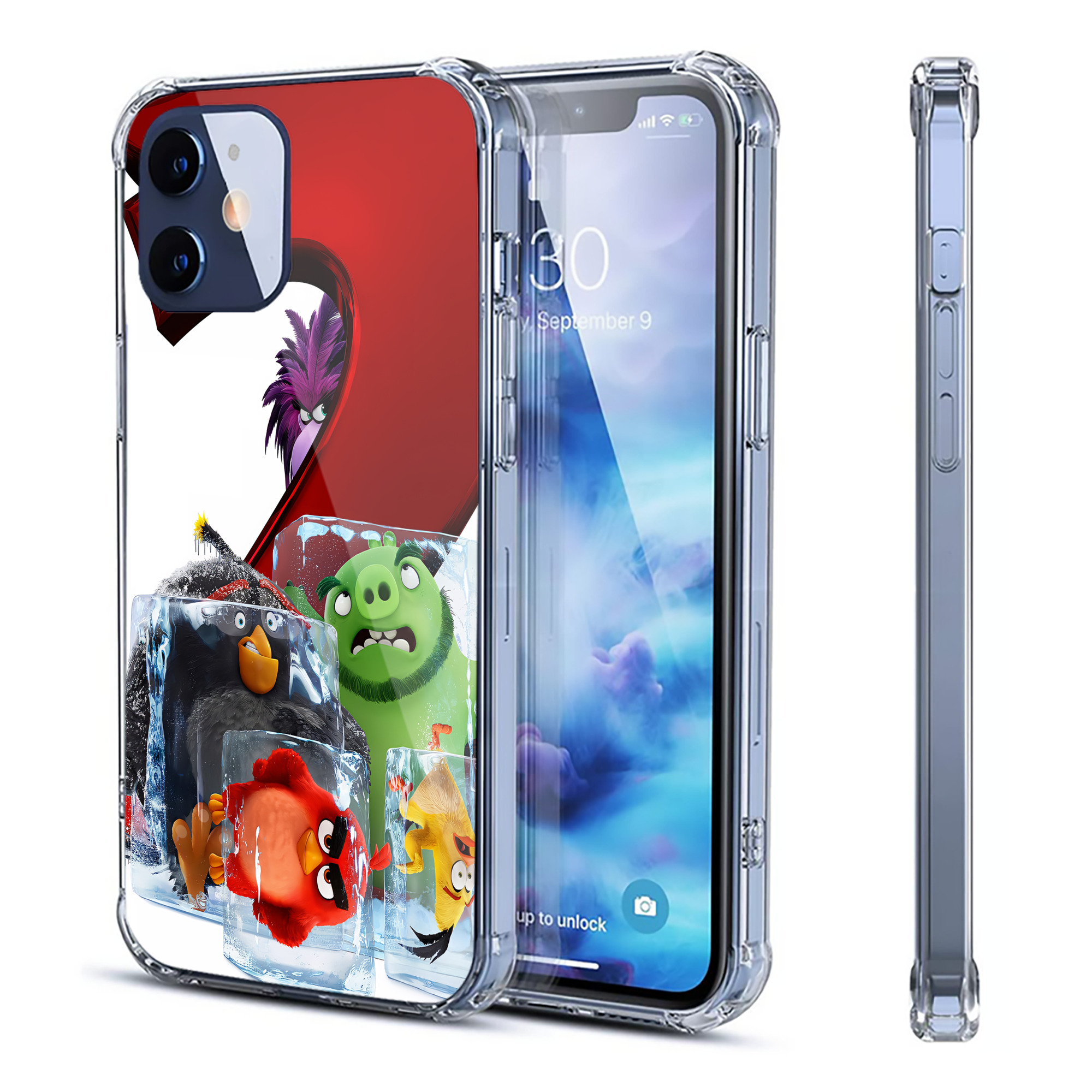 （画像用） Angry Birds アングリーバード 【iPhone 12シリーズ対応】透明スマホケース（クリアソフトケース）